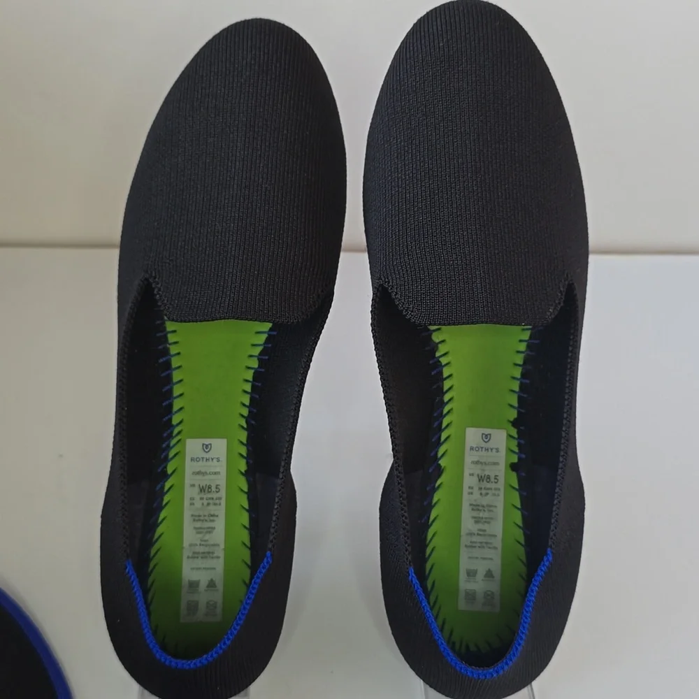 Rothy's The Loafer Black Round Toe Slip-On Flat Loafers - Picture 11 of 13